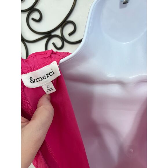 & Merci Pink Ruffle Neck Jumpsuit Size S - Picture 5 of 16